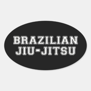 Brasilianischer Jiu Jitsu Ovaler Aufkleber