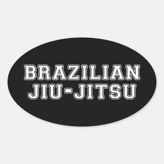 Brasilianischer Jiu Jitsu Ovaler Aufkleber (Vorderseite)