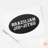 Brasilianischer Jiu Jitsu Ovaler Aufkleber (Umschlag)