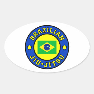 Brasilianischer Jiu Jitsu Ovaler Aufkleber