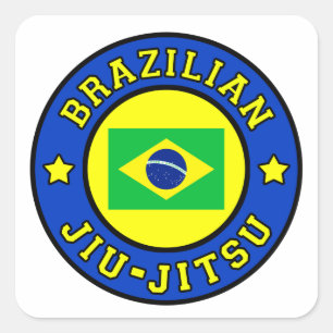 Brasilianischer Jiu Jitsu Quadratischer Aufkleber