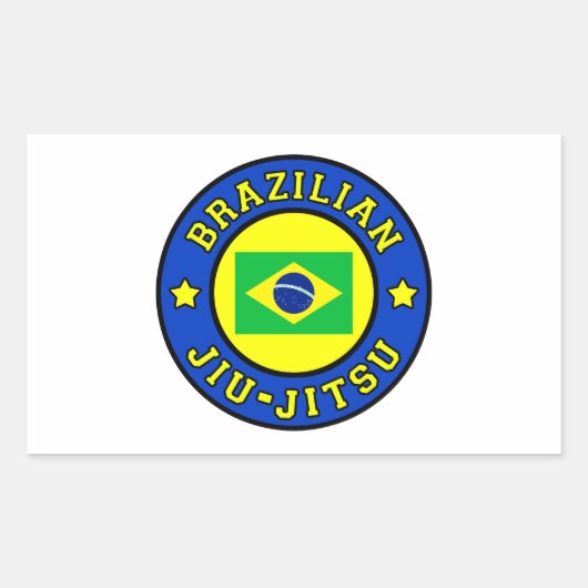 Brasilianischer Jiu Jitsu Rechteckiger Aufkleber (Vorderseite)