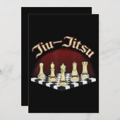 brasilianischer Jiu-Jitsu-Schachgürtel Feiertagskarte (Vorne/Hinten)