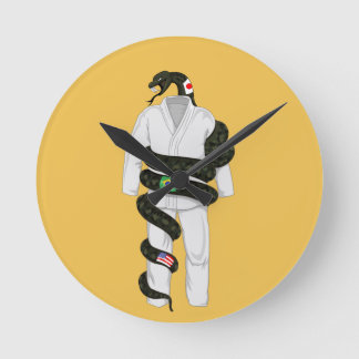 Brasilianischer Jiu Jitsu Snake Runde Wanduhr