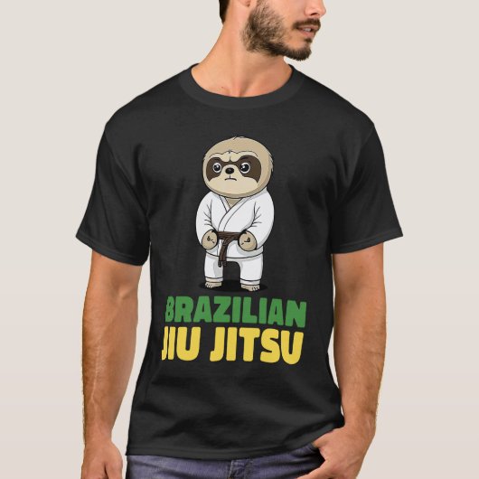 Brasilianischer Jiu Jitsu und Grappling Faultier T-Shirt (Vorderseite)