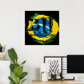 Brasilianischer Jiu Jitsu - Vortex-Flaggenposter Poster (Heimbüro)