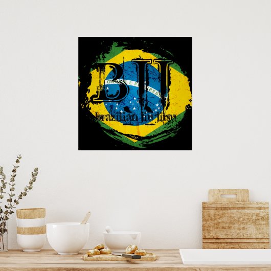 Brasilianischer Jiu Jitsu - Vortex-Flaggenposter Poster (Küche)
