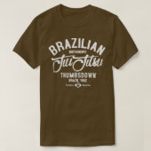 Brasilianischer Jiu Jitsu-weißer Text T-Shirt (Design vorne)