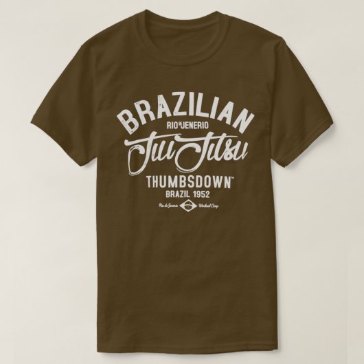 Brasilianischer Jiu Jitsu-weißer Text T-Shirt (Design vorne)