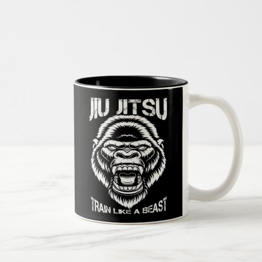 Brasilianischer Jiu Jitsu-Zug wie ein Tier Zweifarbige Tasse (Rechts)
