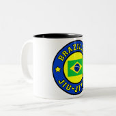 Brasilianischer Jiu Jitsu Zweifarbige Tasse (Vorderseite Links)