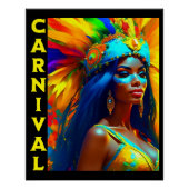 Brasilianischer Karneval-Tänzer Poster (Vorderseite)