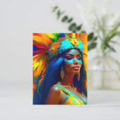 Brasilianischer Karneval-Tänzer Postkarte (Stehend Vorderseite)