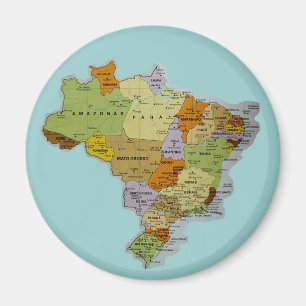 Brasilianischer Karten-Kühlschrankmagnet Magnet