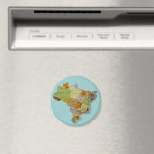 Brasilianischer Map-Kühlschrankmagnet Magnet (In Situ (Geschirrspüler))