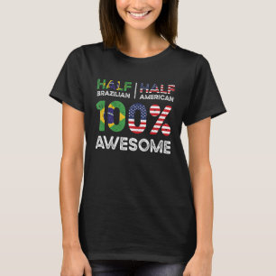 Brasilianischer Patriot USA Grown Brasilien USA Fl T-Shirt