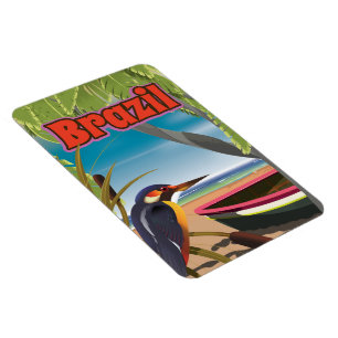 Brasilianischer Postkartenauszug Magnet