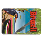 Brasilianischer Postkartenauszug Magnet (Horizontal)