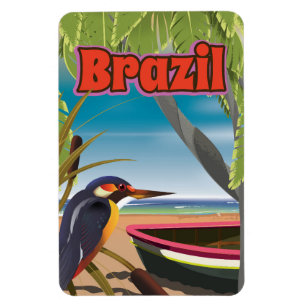 Brasilianischer Postkartenauszug Magnet