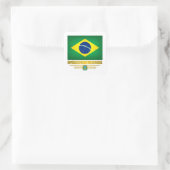 "Brasilianischer Preis" Quadratischer Aufkleber (Tasche)