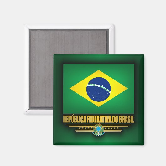 Brasilianischer Pride Magnet (Vorderseite/Rückseite)