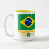 Brasilianischer Pride Zweifarbige Tasse (Links)
