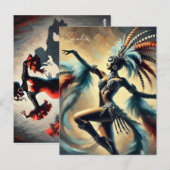 Brasilianischer Samba Dancer Postkarte (Vorne/Hinten)