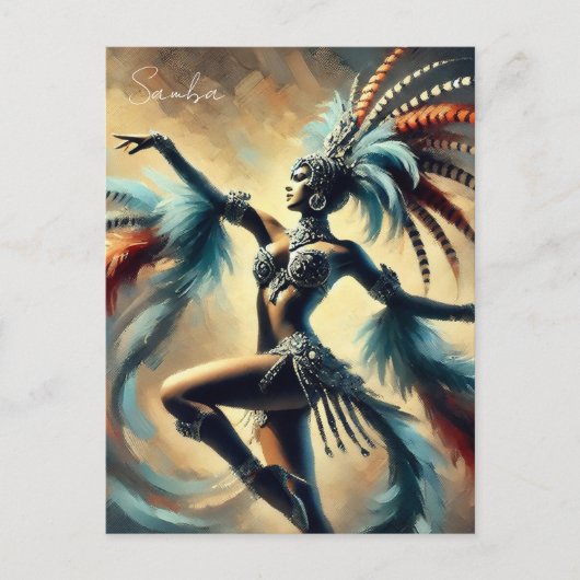 Brasilianischer Samba Dancer Postkarte (Vorderseite)