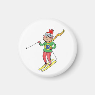 Brasilianischer Skifahrer Magnet