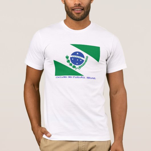 Brasilianischer Staat von Paraná Flagge T-Shirt (Vorderseite)