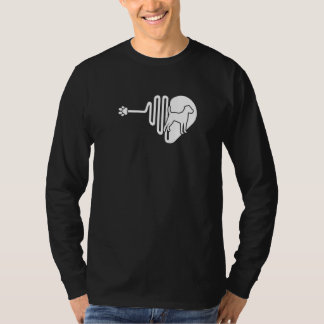 Brasilianischer Terrier-Hundepfote Herzschlag Tier T-Shirt