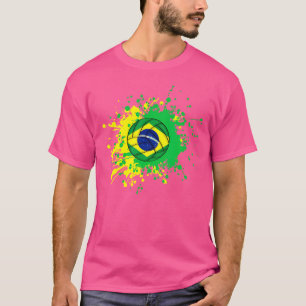 Brasilianischer Volleyball mit Flagge T-Shirt