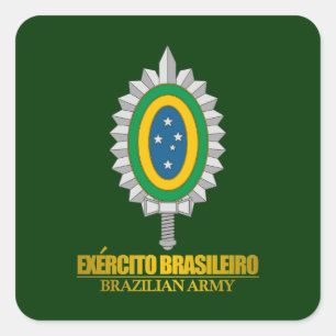 Brasilianisches Armee-Emblem Quadratischer Aufkleber