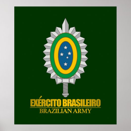 brasilianisches Armeemblem Poster (Vorne)