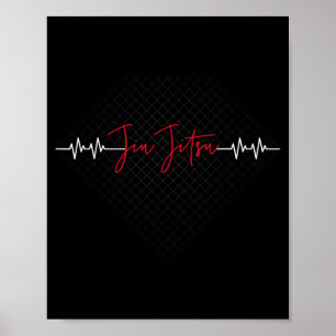 Brasilianisches BJJ Jiu Jitsu Herzschlag MMA Jew J Poster