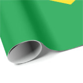 Brasilianisches Flag Wrapping Paper Geschenkpapier (Rolleneckpunkt)