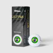 Brasilianisches Flaggen-Design Golfball (Verpackungen)