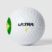 Brasilianisches Flaggen-Design Golfball (Logo)