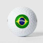 Brasilianisches Flaggen-Design Golfball (Vorderseite)