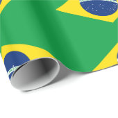 Brasilianisches Flaggen-Packpapier Geschenkpapier (Rolleneckpunkt)
