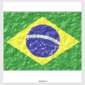 Brasilianisches Flaggendesign Aufkleber (Blatt)