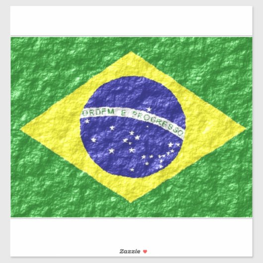 Brasilianisches Flaggendesign Aufkleber (Blatt)