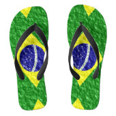 brasilianisches Flaggendesign Badesandalen (Fußbett)