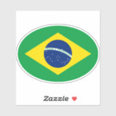 Brasilianisches Flaggenoval Aufkleber (Blatt)