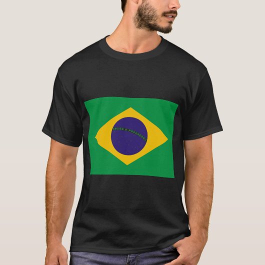 Brasilianisches Flaggenpulli T-Shirt (Vorderseite)
