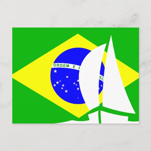 Brasilianisches Flaggenschiff Brasilien Postkarte (Vorderseite)