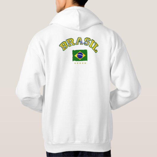 Brasilianisches Flaggenteam Hoodie (Rückseite)