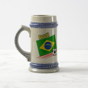 Brasilianisches Fußball-Team Bierglas