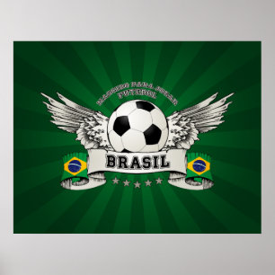 Brasilianisches Fußballnationalteam-Förderposter Poster