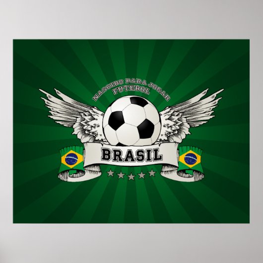 Brasilianisches Fußballnationalteam-Förderposter Poster (Vorne)